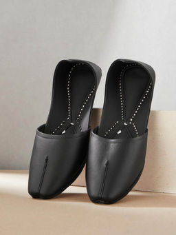 Fabindia - Black Leather Juttis