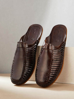 Fabindia - Brown Leather Mules