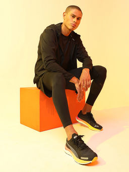 Puma - Velocity Nitro 2 Mens Black Running Shoes (UK 6.5)