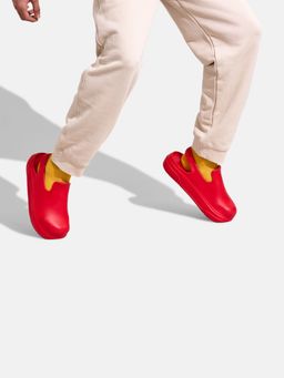 Neeman's - Unisex Red Solid Cushers Clogs