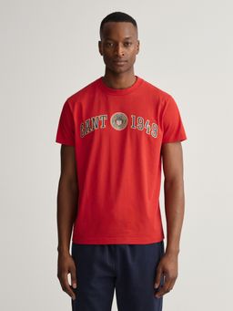 GANT - Men Red Solid Regular Fit T-Shirt