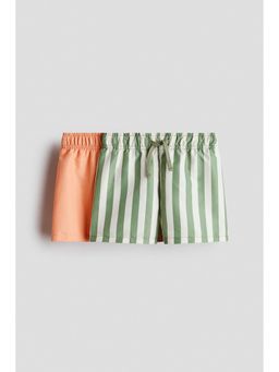 H&M - Boys Green 2-pack swim shorts