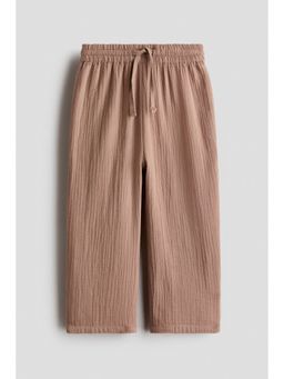 H&M - Boys Beige Cotton muslin joggers
