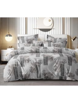 BAJO'S - 300 Tc King Bedsheet With 2 Pillow Covers Grey