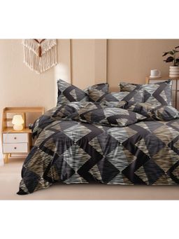 BAJO'S - 300 Tc King Bedsheet With 2 Pillow Covers Grey