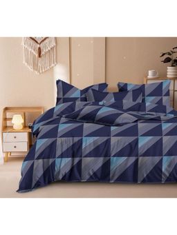 BAJO'S - 300 Tc King Bedsheet With 2 Pillow Covers Blue