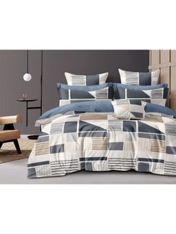 BAJO'S - 210 Tc Queen Bedsheet With 2 Pillow Covers Multi-Color