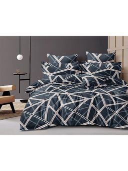BAJO'S - 210 Tc Queen Bedsheet With 2 Pillow Covers Blue