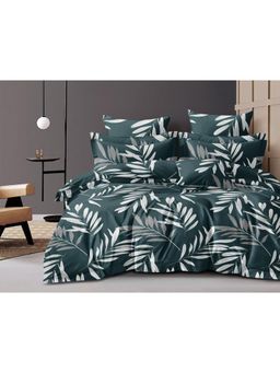 BAJO'S - 210 Tc Queen Bedsheet With 2 Pillow Covers Green