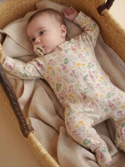 Oh My Bebe - Lilypad Print Organic Cotton Baby Romper