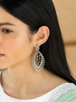 Shaya by CaratLane - Oxidised Antique Jijis Mela Tour Earrings In 925 Silver