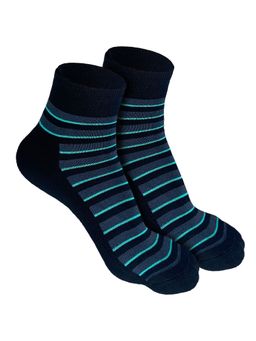 Heelium - Bamboo Quarter 2 Pair Of Ankle Socks for Men-Black