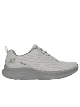 SKECHERS - Grey Bobs Moda Flex Mellow Dawn Lace Up Sneakers
