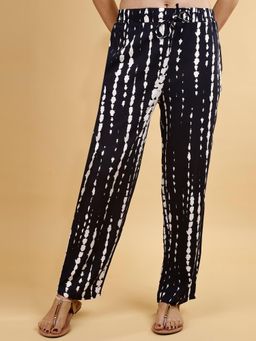 SOIE - Womens Black Pocket Supersoft Rayon Printed Pyjama