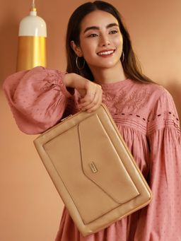 Priyaasi - Metallic Gold Solid Laptop Sleeve