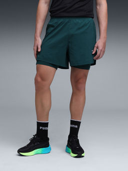 Puma - Teal Ultra-Light 2-in-1 Running Shorts