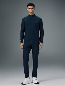 Technosport - Teal Solid Slim Fit Sports Tracksuit
