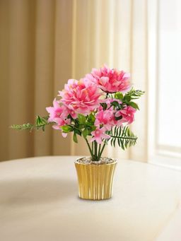 Ekhasa - Dahlia Flower Vase Pot with Artificial Flowers