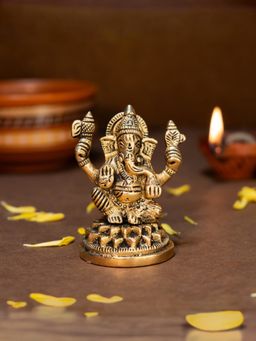 Ekhasa - 100% Pure Brass Ganesha Idol