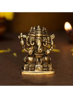 Ekhasa - 100% Pure Panchmukhi Brass Ganesha Idol