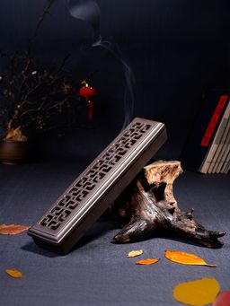 Ekhasa - Ceramic Agarbatti Stand with Ash Catcher & Storage Box