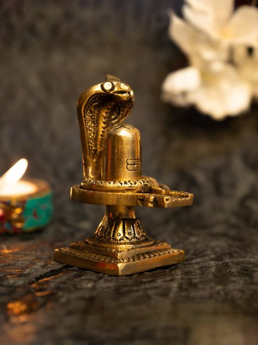 Ekhasa 100% Pure Brass Shivling for Home Puja