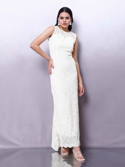 AAREIN - Women Lace Sheath Dress - Yellow