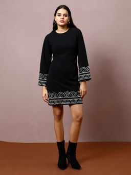 AAREIN - Women Embroidered Bohemian A-Line Above Knee Dress