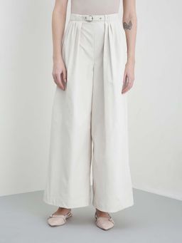 ELLE - Women White Solid Trouser