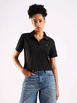 Calvin Klein - Relaxed Fit Nylon Spread Collar Polo T-Shirt