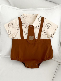 Hopscotch - Teddy Bear Print Pure Cotton Onesie