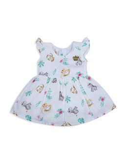Hopscotch - Animal Print Muslin Cotton Casual Dress