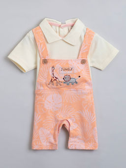Hopscotch - Pure Cotton Animal Embroidered Romper