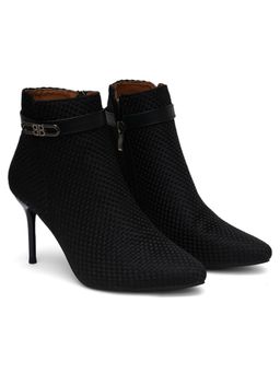 SHUZ TOUCH - Pencil Heel Pointed Toe Boots - Black