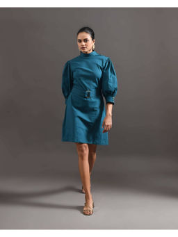 Amoh - Andra Teal Dress with Belt