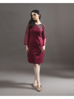 Amoh - Wine Allure Dress