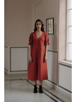 Taru Jaipur - Ember Dress - Red