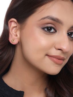 VIRAASI - Minimal Gold Stud Earrings for Girls