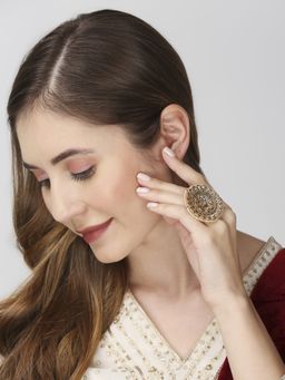 OOMPH - Pink Stones & Pearl Ring - Floral Wedding Design