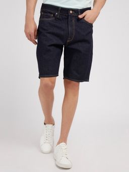 Guess - Men Navy Blue Solid Shorts