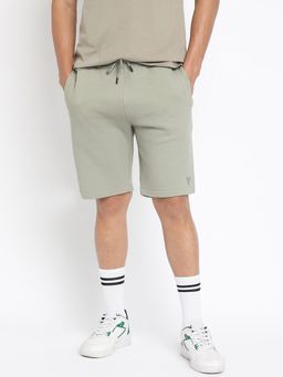 Guess - Men Green Solid Shorts