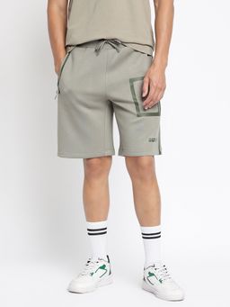 Guess - Men Green Solid Shorts