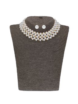 Sri Jagdamba Pearls - Daisy Pearl Choker Necklace Set