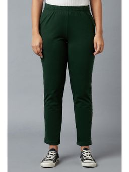 Elleven - Green Ankle Length Jersy Pants