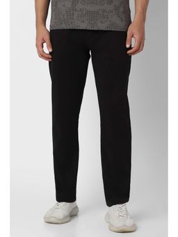 Van Heusen - Men Black Solid Relaxed Casual Trackpant