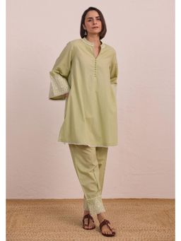 Tara-C-Tara - Green Embroidered Co-Ord Set