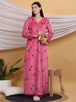 Sweet Dreams - Pink Printed Night Dress