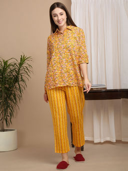 Sweet Dreams - Floral Print Kurti with Pyjama (Set of 2)