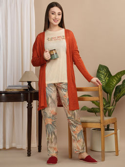 Sweet Dreams - Printed T-Shirt with Pyjama and Jacket (Set of 3)