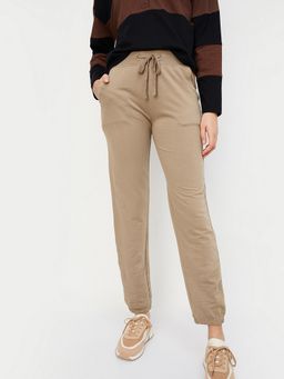 max - Khaki Women Solid Sports Joggers